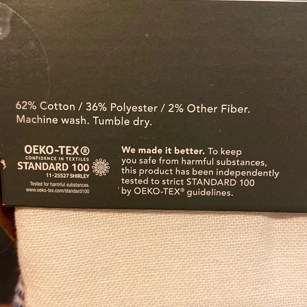 NWT Threshold Round 70” Tablecloth Stripe Blue White NIP Seats 4 - 6 NEW!!